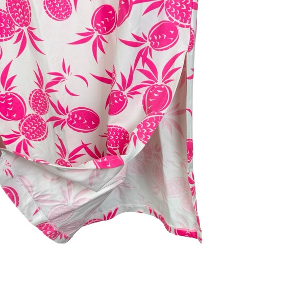 Dudley Stephens Maxi Dress Swim Coverup Size Small Hot Pink White - Picture 4 of 9